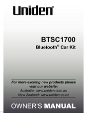 Uniden BTSC1700 Owner's Manual