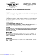 City Theatrical 7400-5708 Vero Net Quick Start Manual