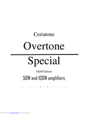 Ceriatone 50W Overtone Special User Manual