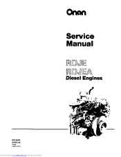 Onan RDJEA Service Manual