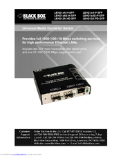 Black Box LBH21xA-P-SFP User Manual