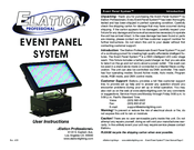 Elation EVENT PANEL SYSTEM User Instructions