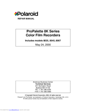 Polaroid ProPalette 8K 8045 Repair Manual