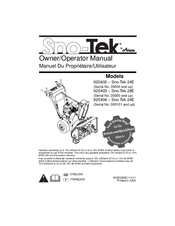 Sno-Tek 28E Operation Manual