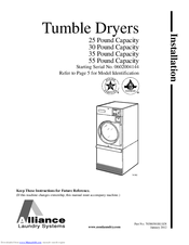 Alliance Laundry Systems IPD25G2-IT025L Installation Manual