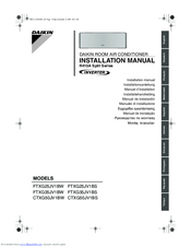 Daikin Inverter FTXG25JV1BS Installation Manual