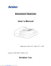 Avision DT-1106B User Manual