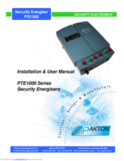 Pakton PTE1000 Series Installation & User Manual