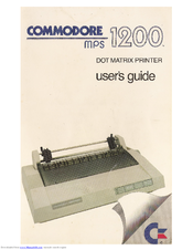 COMMODORE MPS 1200 User Manual