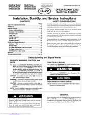 International comfort products DFS2A324J2A Installation, Start-Up And Service Instructions Manual