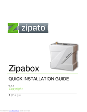 Zipato ZIPABOX Quick Installation Manual