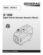Generac Power Systems 005792-2 Operator's Manual