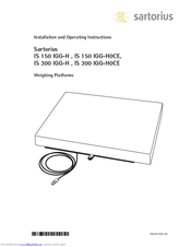 Sartorius IS 150 IGG-H Installation And Operating Instructions Manual