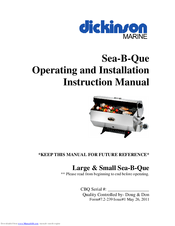 Dickinson SEA-B-QUE LARGE Instruction Manual