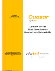 Quasar Quasar CM-4321 User And Installation Manual