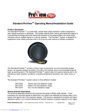 Preview Preco Standard PreView Operating Manual/Installation Manual