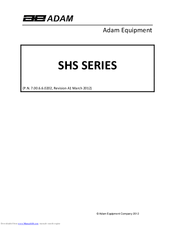 Adam Equipment SHS Series User Manual