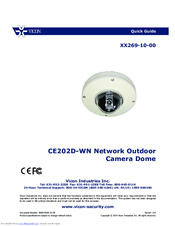 Vicon CE202D-WN Quick Manual