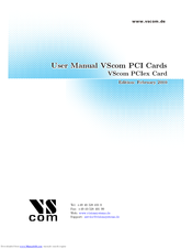 Vision Systems VScom PCI Card User Manual