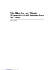 Blackbox 3-Slot 24 Fast Ethernet + 2 Gigabit
L2 Managed Switch with Redundant Power User Manual