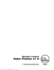 Husqvarna Rider ProFlex 21 II Operator's Manual