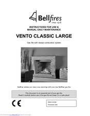 BellFires VENTO CLASSIC MEDIUM Instructions For Use & Manual Daily Maintenance