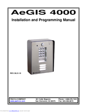 PACH & COMPANY aegis 4000rt PLUS Installation And Programming Manual