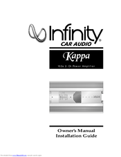 Infinity Kappa 102a Owner's Manual & Installation Manual