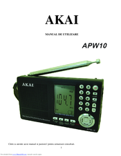 Akai APW10 Operator's Manual