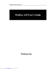 WebGate WebEye A10 User Manual