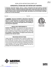 Mestek 18 thru 360 Installation & Parts Manual
