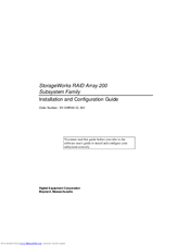 Digital Equipment EK-SWRA2-IG Installation And Configuration Manual
