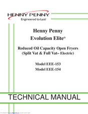 Henny Penny Evolution Elite EEE-153 Technical Manual