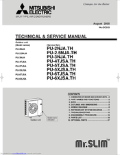 Mitsubishi Electric Mr. SLIM PU-3NJA Technical & Service Manual