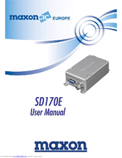 Maxon SD-171E User Manual