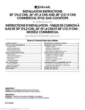Jenn-Air JGCP548 Installation Instructions Manual
