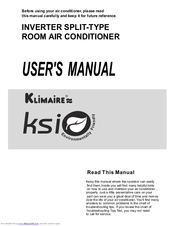 Klimaire KSIO User Manual