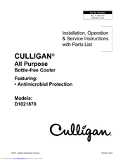 CULLIGAN D1021870 Installation & Operation Manual