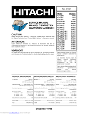 Hitachi CP2122T Service Manual