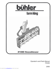 Buhler farm king 1080 Operator And Parts Manual