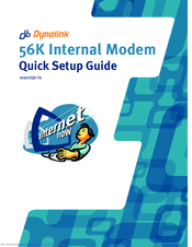 Dynalink 56K e-modem III Quick Setup Manual
