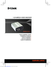 D-Link DVS-310-1 Quick Installation Manual