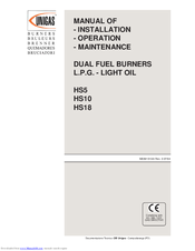 Unigas HS18 Installation & Operation Manual