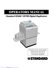 Standard SD700 Operator's Manual