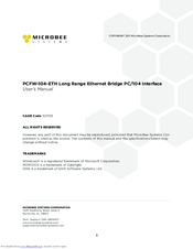MicroBee PCFW-104-ETH User Manual