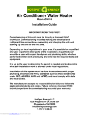 Hotspot ACWH18 Installation Manual