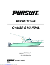 Pursuit 2870 OFFSHORE Owner's Manual