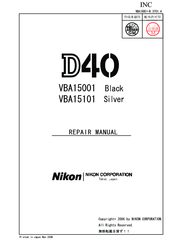 Nikon VBA15001 Black Repair Manual