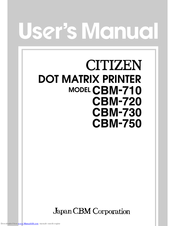 Citizen CBM-710 User Manual