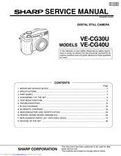Sharp VE-CG30U Service Manual